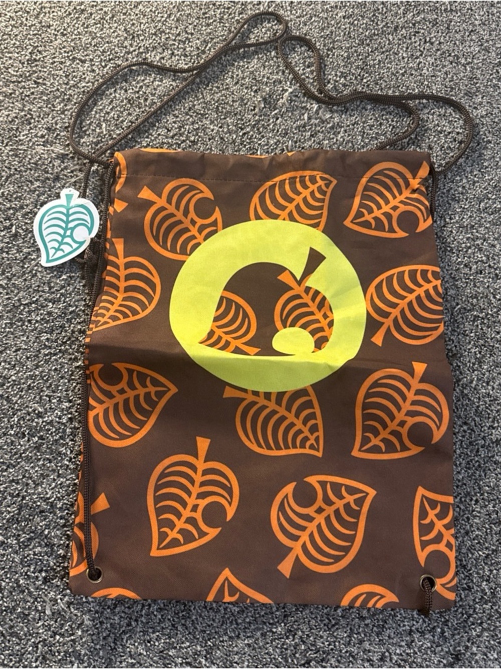 Animal Crossing New Horizons Drawstring Bag Leaves Culturefly Nintendo Official